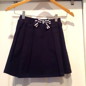 French Toast Navy Blue Pleated Uniform Skater Skirt with Bow Size 7